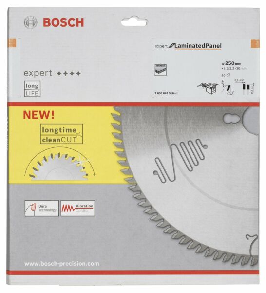 Bosch Exlp Daıre Test. Bıc. 250*30 Mm 80 D T 2608642516