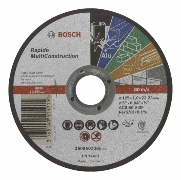 Bosch Multcons. Rap.Kesme Tası 125*1,0 Mm 2608602385