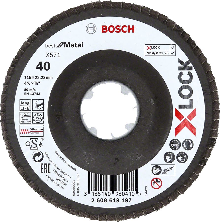 Bosch X-Lock Best For Metal 115 Mm 40 K Flap 2608619197