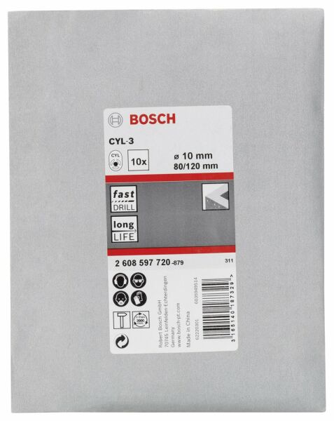 Bosch Cyl-3 10*120 Mm 10 Lu Paket 2608597720