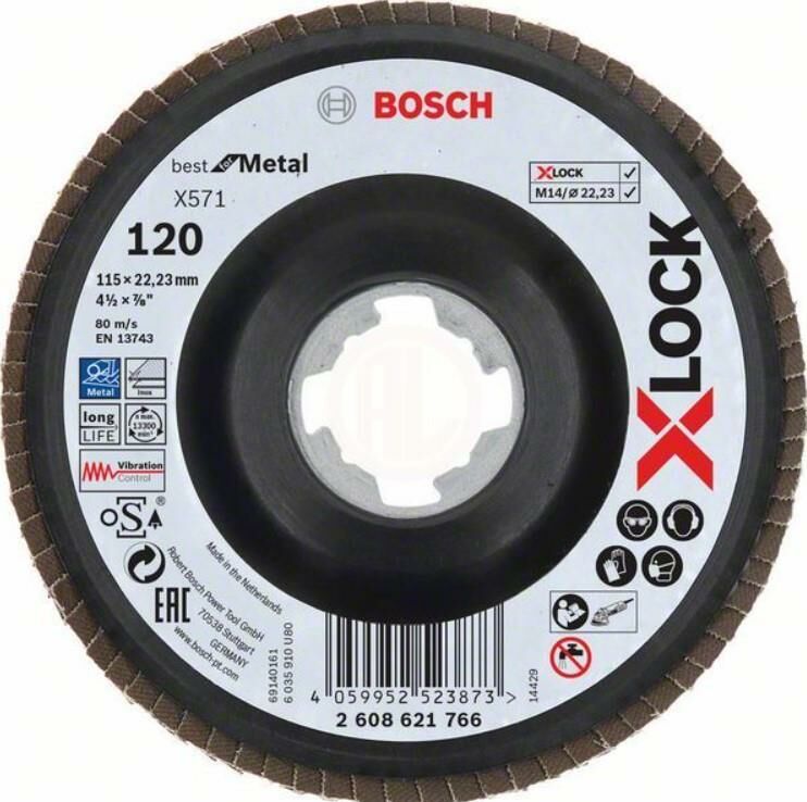 X-LOCK BFM 125MM 120K P.FLAP DISK.II