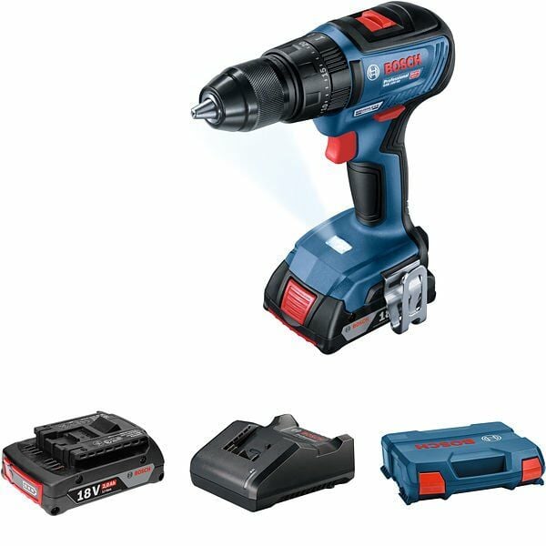 Bosch GSB 18V-50 Akülü Darbeli Vidalama Matkabı (2 x 2,0 Ah Akü) - 06019H5100