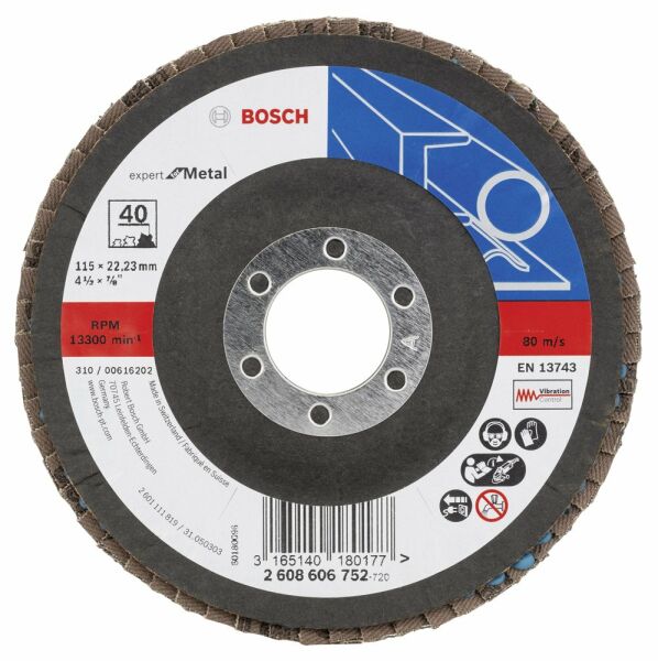Bosch 115 Mm 40 K Expert For Metal Flap Dısk 2608606752