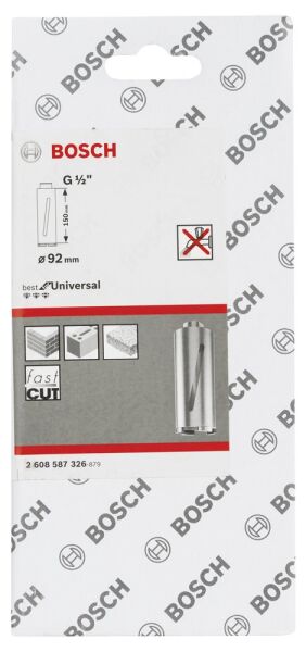 Bosch - Best Serisi G 1/2'' Girişli Kuru Karot Ucu 92*150 mm