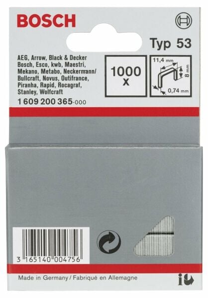 Bosch - Zımba Teli Tip 53 11,4*0,74*8 mm