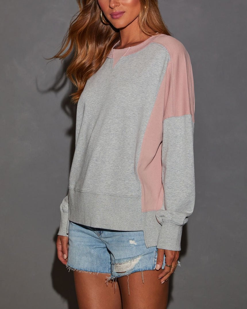 GREY-ROSE SWEATSHIRT