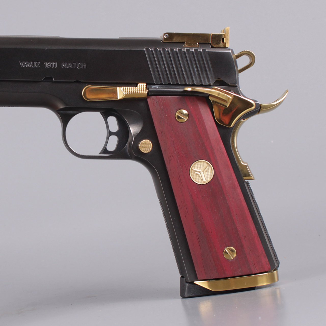 Yavuz 1911 Sarı Metal Arma Purple Ceviz Ahşap Silah Kabze