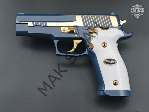 Sig Sauer P226 // Sig Blue Modifiye,Kuyruk,Nalça,Şarjör Kapağı,Parçalar Sarı Titanyum