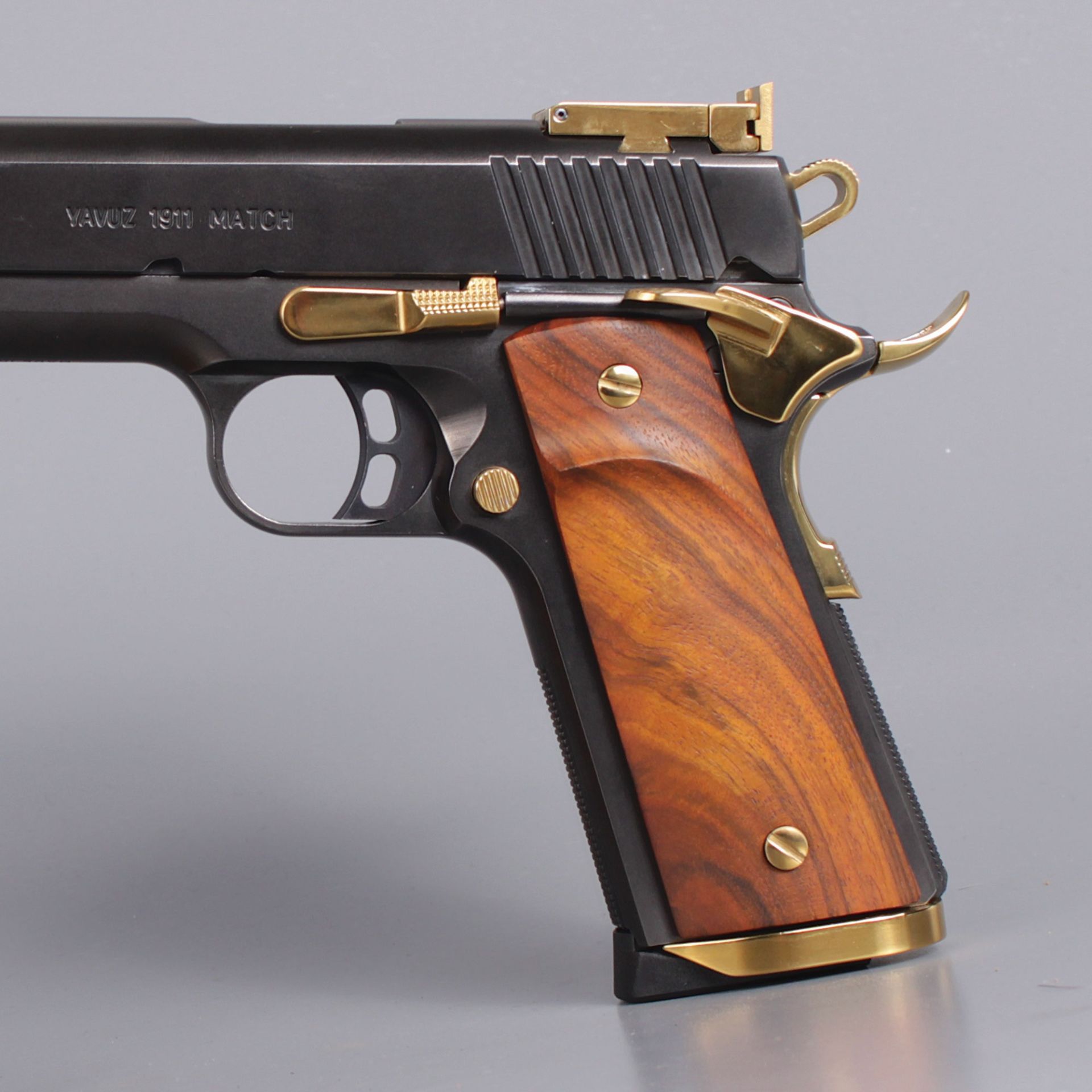 Yavuz 1911 Sarı Metal Kurt Orange Ceviz Ahşap Silah Kabze