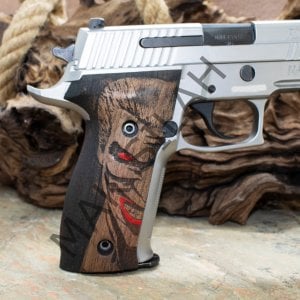 Sig Sauer P 226 Joker Kırmızı Ağız Ceviz Ahşap Silah Kabze