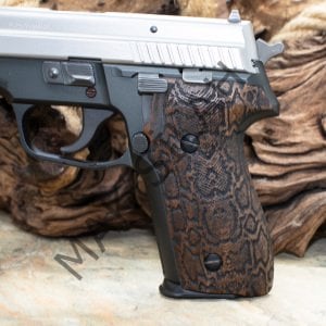 Sig Sauer P 228 P 229 Yılan Derisi Motif Ceviz Ahşap Silah Kabze