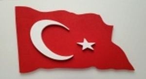 999-300 Büyük Dalgalı Türk Bayrağı 76*49 cm