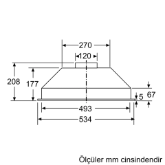 BOSCH DLN53AA70 Serie | 2 Gömme Aspiratör 53 cm Antrasit