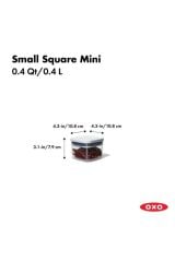 Oxo Saklama Kabı Mini Kare 0,4 Lt