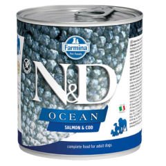 ND 2475 Ocean Somon ve Morina Balıklı Köpek Konservesi 285 Gr