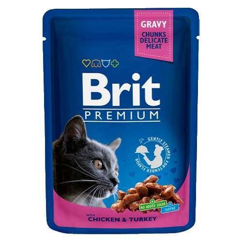 Brit Premium Chicken&Turkey Tavuk ve Hindi Kedi Yaş Maması 100 Gr