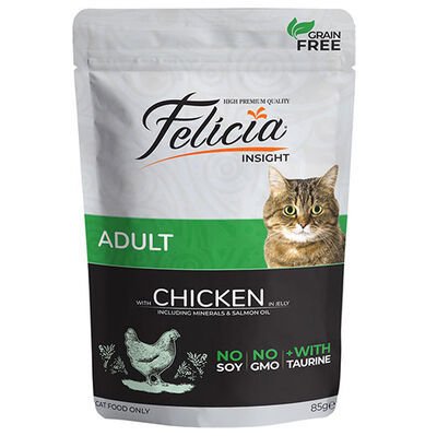 Felicia Pouch Tavuk Etli Tahılsız Kedi Yaş Maması 85 Gr