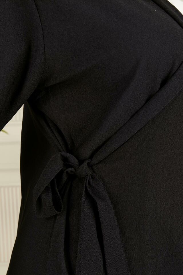 Ferace Kadin Buyuk Beden Tesettur Elbise siyah - 3XL