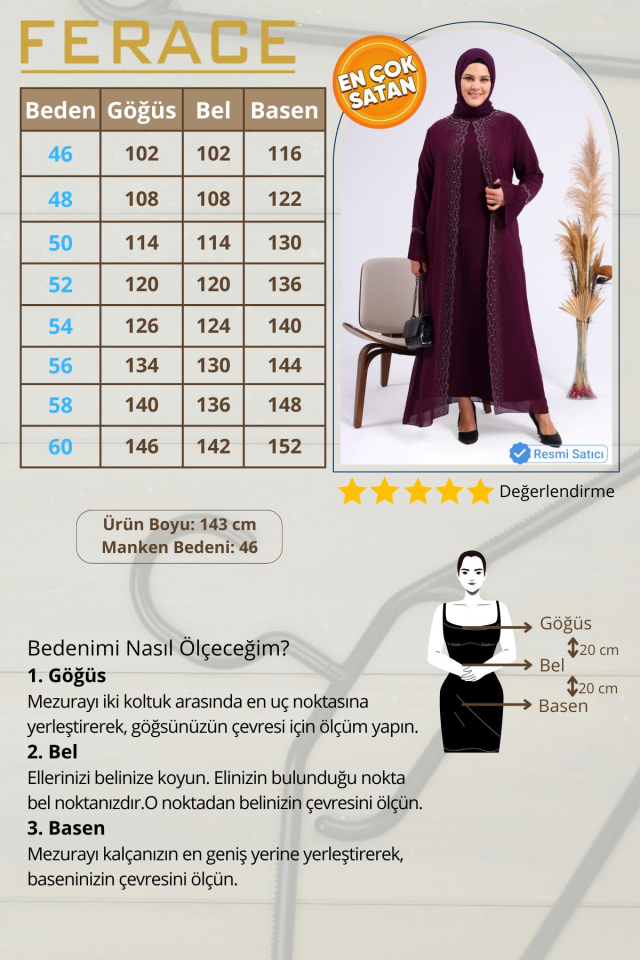 Kadin Buyuk Beden Taşlı ve İnci Desenli Kolları Piliseli Anne Tesettur Abiye Takım siyah - 60