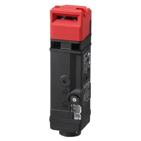 Omron - D4SL-N4EFA-DN  Door locking switch, M20, 2NC/1NO + 1NC/1NO, head: resin, Mechanical lock/24VDC solenoid release, LED indicator, connector