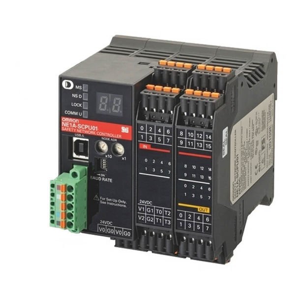 Omron - NE1A-SCPU01-V1 VER2.0  Safety network controller, 16x PNP inputs, 8x PNP outputs, 4x test outputs