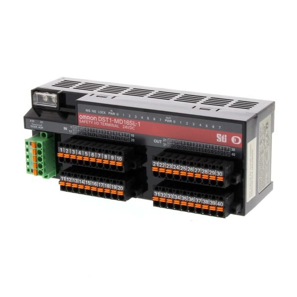 Omron - DST1-MD16SL-1  Remote I/O terminal, 8 x PNP inputs, 8 x PNP outputs, 4 x test outputs