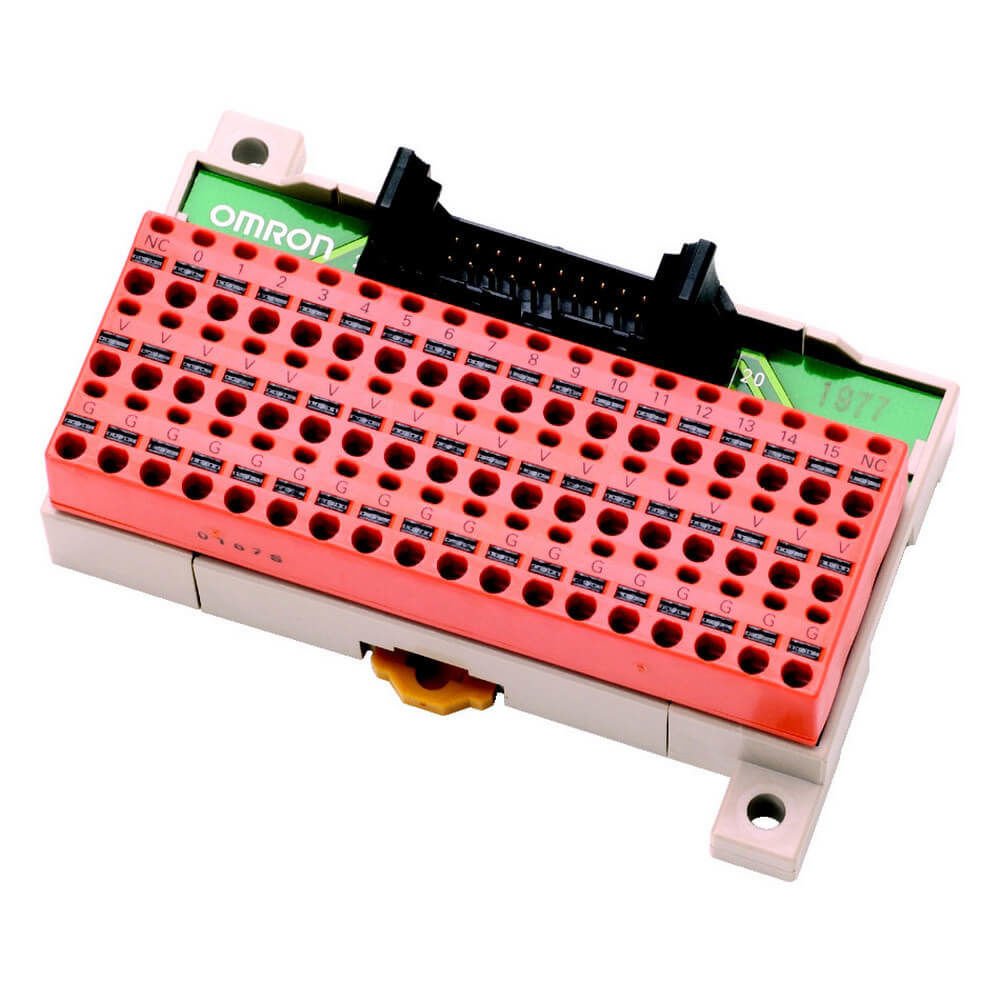 Omron - XW2F-20G7-OUT16  Terminal block, MIL20 socket, 20 point output, screwless connections