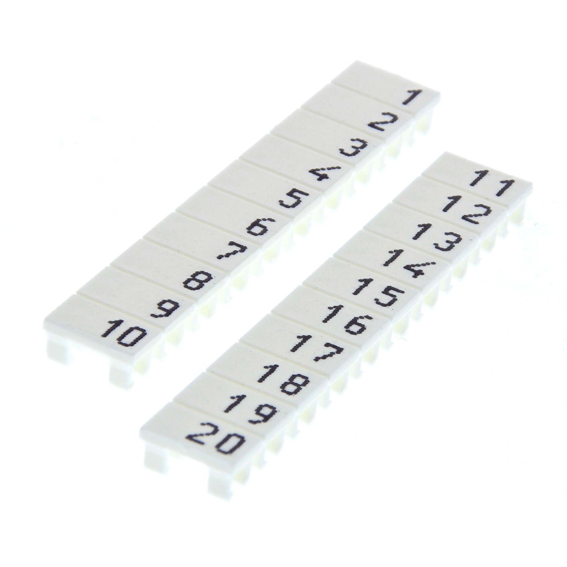 Omron - XW5Z-S6.0LB-11-20  Yazılı plastik etiket, 6.0 mm² vidalı klemens ile uyumlu, 10 adet, 11-20