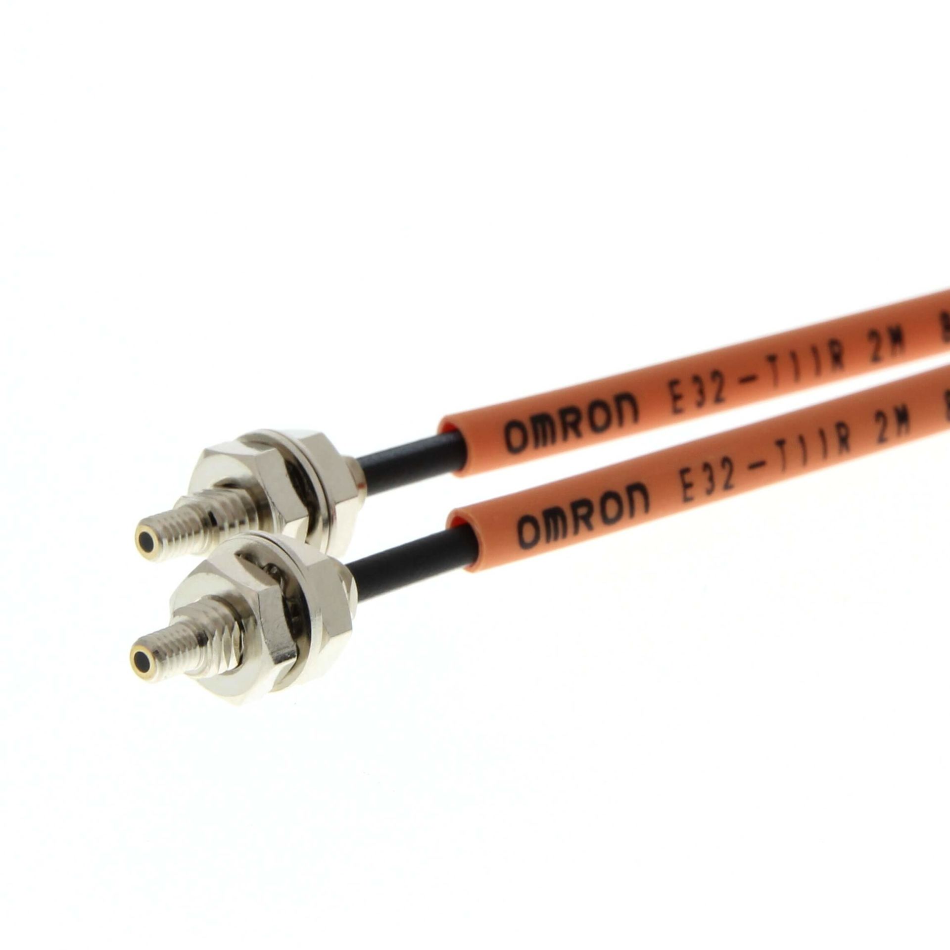 Omron - E32-T11R 5M  Fiber optik sensör, karşılıklı, M4 kafa, yüksek esneklik R1 fiber, 5m kablo