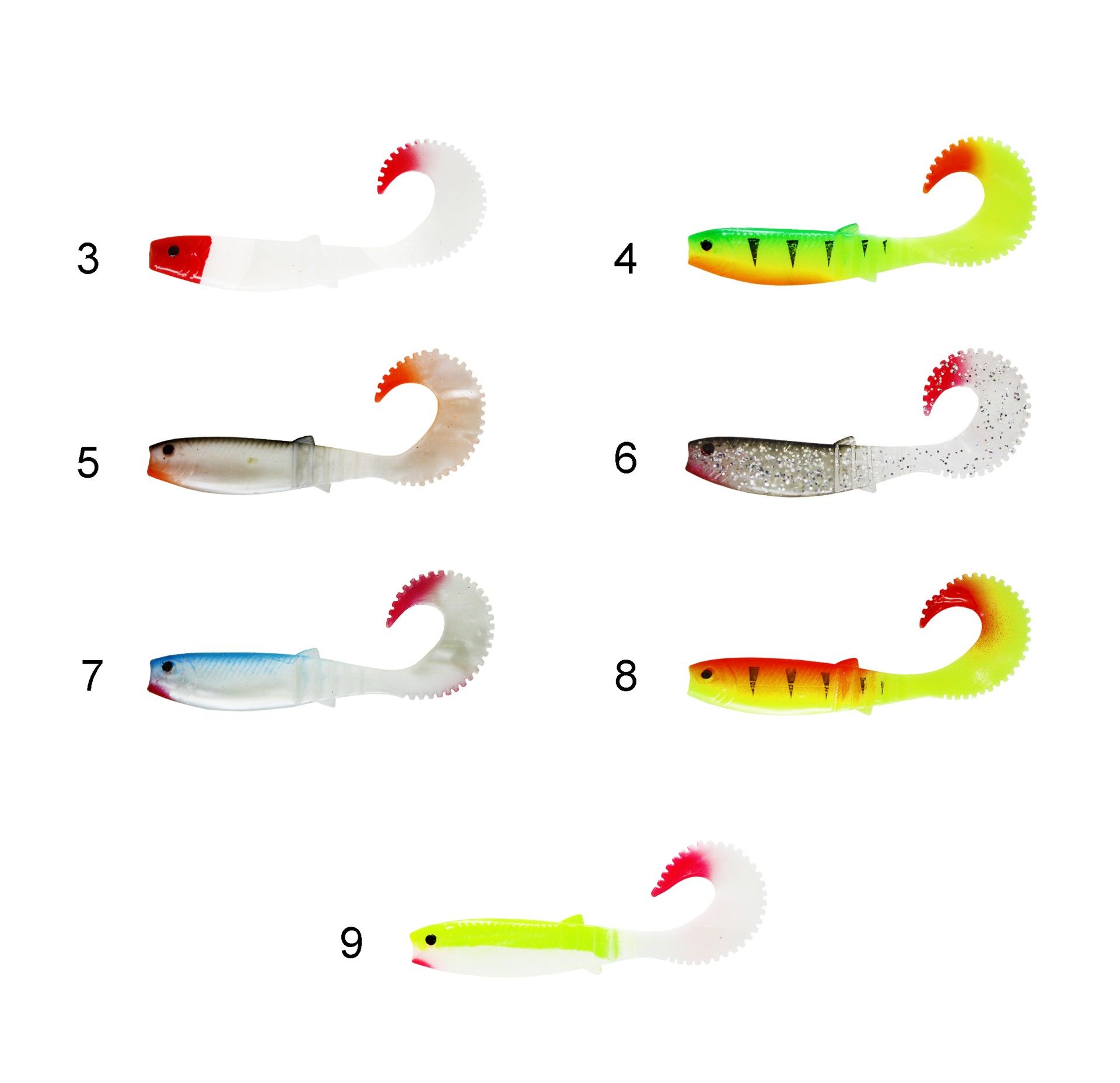 CAPTAİN Captain 3571 Taifun Soft 10cm Levrek Silikonu 5'li Paket Suni Yem