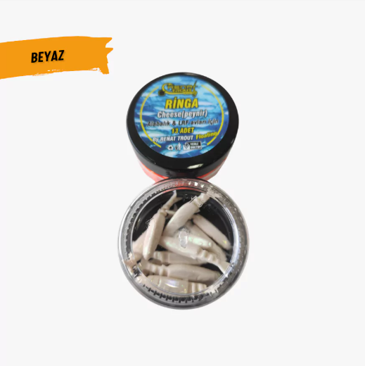 Renat Trout Master Peynir Kokulu Silikon Kurtçuk Alabalık Yemi  beyaz