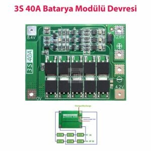 3S 40A Standart Lityum İyon BMS