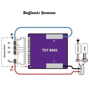 TDT 16S 40A Balanslı - 18650 Lion BMS