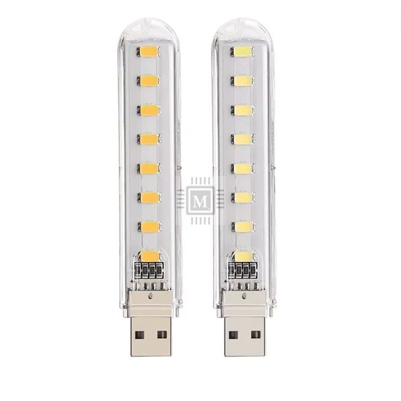 MELTIS 8 LEDLİ USB LED STICK AYDINLATMA - Sarı Işık