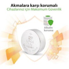 GP 10'lu A76 1.5V Alkalin Düğme Pil LR44-AG13 (GPA76F-2C10)