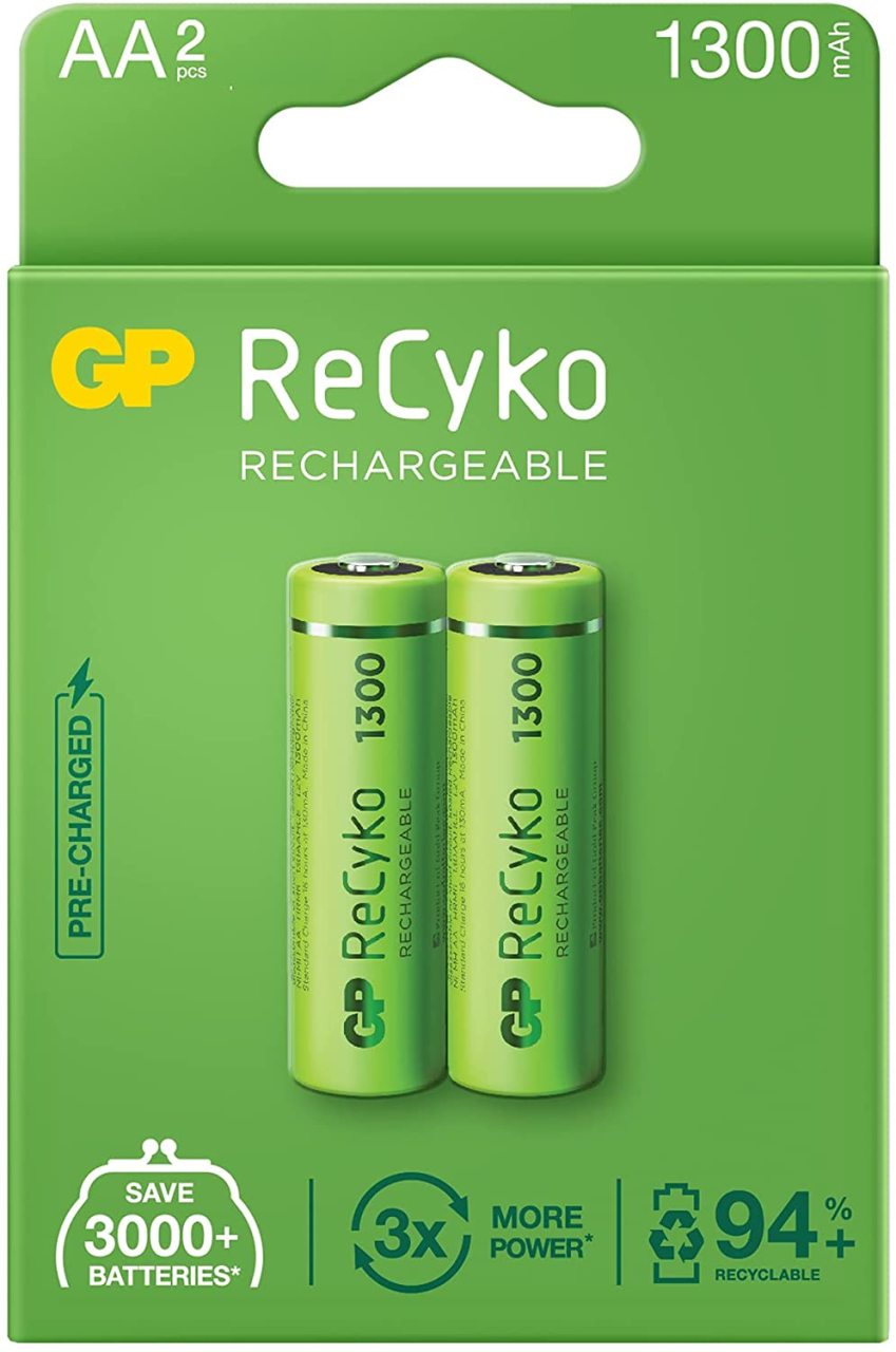 GP ReCyko 130AAHC 1300 mAh AA Ni-MH Şarj Edilebilir Kalem Pil 2'li