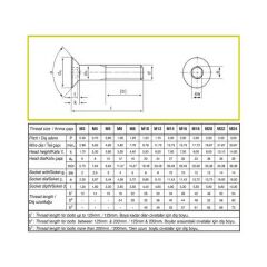 Havşa Başlı Imbus Civata M16 Inox