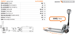 Netlift Manuel 2.5 Ton Transpalet NL-AP 25 CHEROKE 50500008