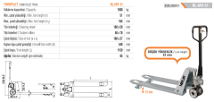 Netlift Manuel 1.5 Ton Transpalet NL-APA 51 50500014