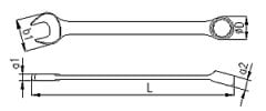 İzeltaş kombine anahtar kısa 30mm 0320020030