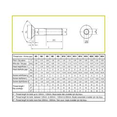 Havşa Başlı Imbus Civata M6 Inox