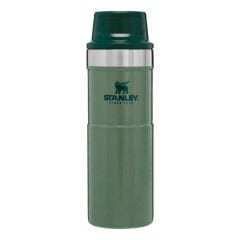 Stanley Classic Trigger Action 0.47L Travel Mug Hammertone Green 10-06439-030