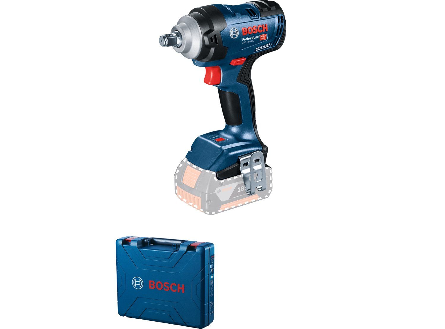 Bosch Professional GDS 18V-400 (Solo) Akülü Darbeli Somun Sıkma Makinesi