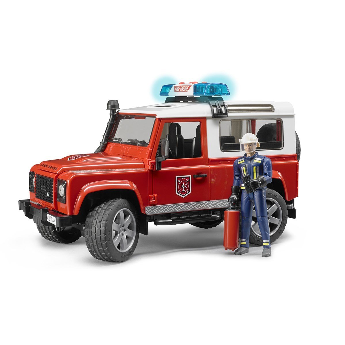 Bruder Land Rover İtfaiye Aracı ve İtfaiye Memuru (BR02596)