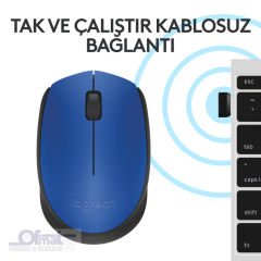 LOGITECH WRL M171 MOUSE MAVİ 910-004424