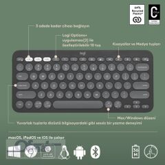 LOGITECH PEBBLE KEYS 2 K380S MULTI-DEVICE BT920-011859