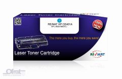 REMAT HP CE401A (507A) - 6000 SYF MAVİ MUADİL TONER %100 YENİ