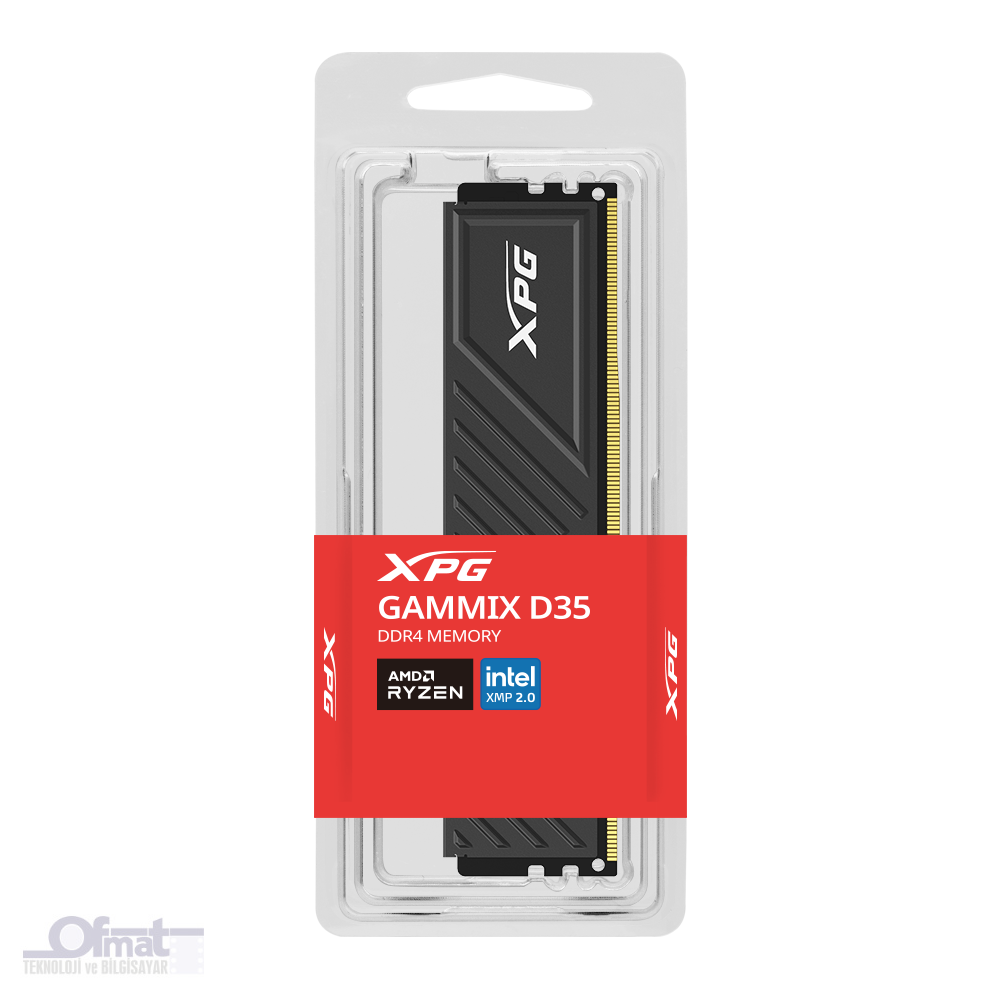 A-DATA XPG GAMMIX D35 8GB DDR4 3200MHZ RAM SİYAH (AX4U32008G16A-SİYAH)