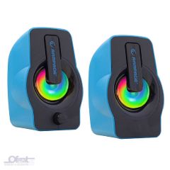 RAMPAGE RMS-G7 FALSTTO 2.0 6WATT RGB LEDLİ GAMING SPEAKER- MAVİ