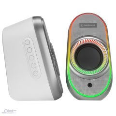 RAMPAGE RMS-X3 2.0 6W BLUETOOTH MM RGB IŞIKLI GAMING SPEAKER- BEYAZ